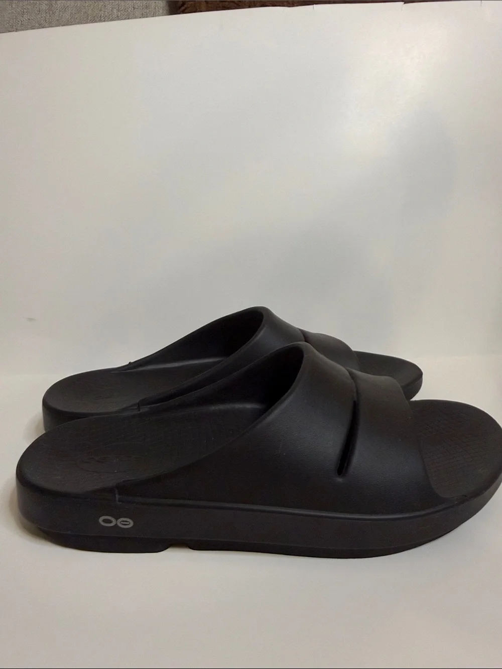 OOFOS OOAHH BLACK SLIDE SANDALS UNISEX WOMEN'S 12 MEN'S 10 EUR 43